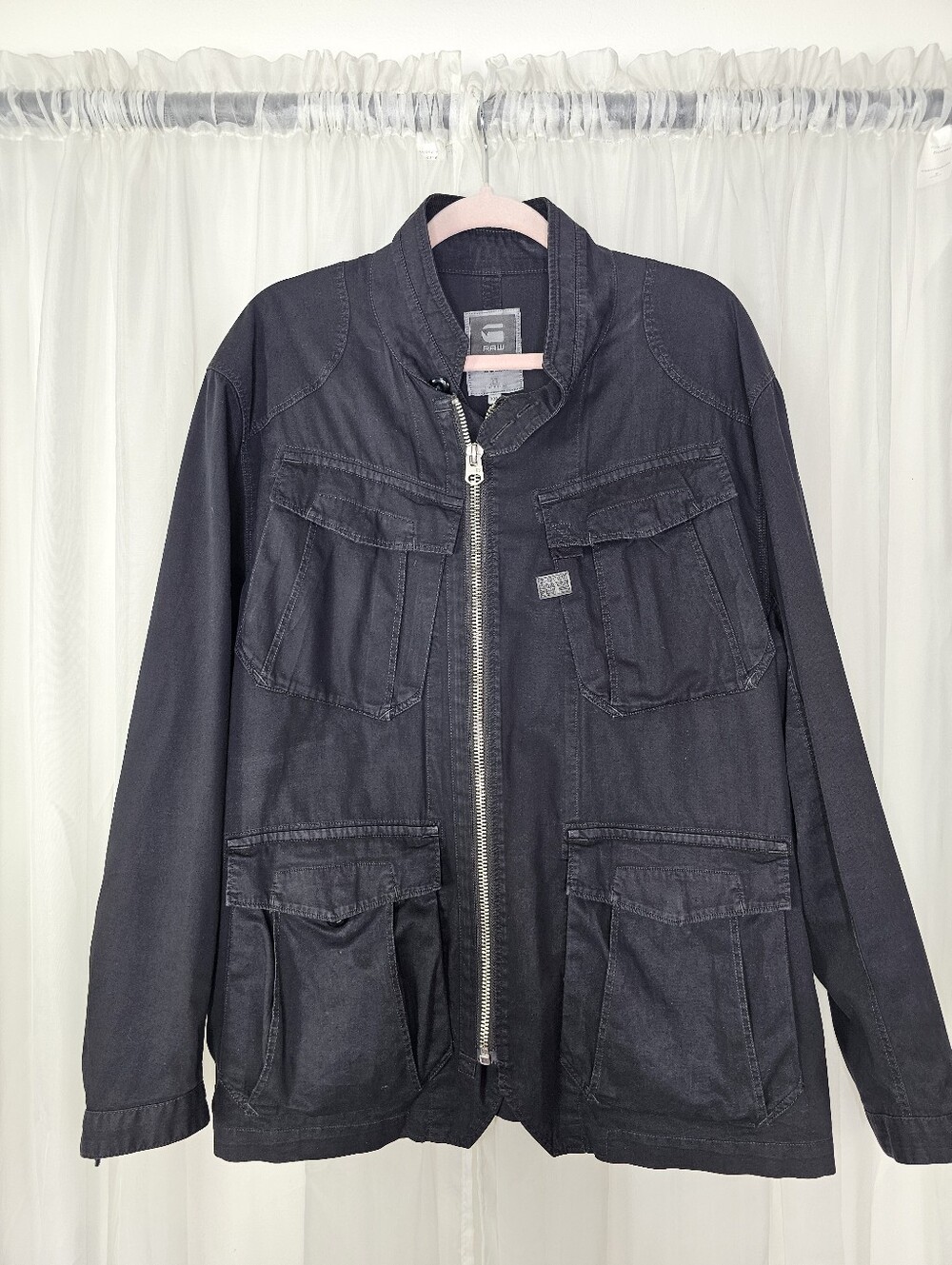 G-Star Raw Anson Premium Cargo Utility Jacket Overshirt Black XXL
